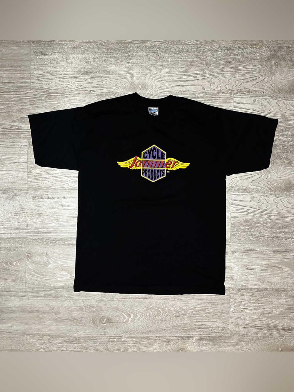 Vintage Cycle Jammer Products Men’s Black Graphic T-Shirt